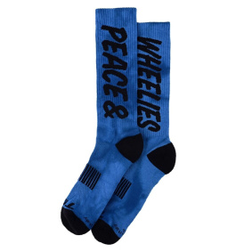 Ponožky - TROY LEE DESIGNS Performance Peace & Wheelies - Cobalt