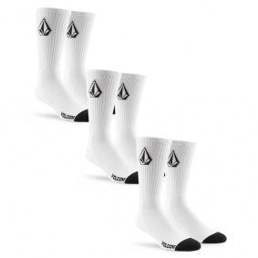 Ponožky - Volcom Full Stone Sock 3-Pack - White