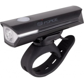 Přední světlo - FORCE Flux 200LM USB - černá