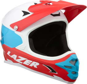 Přilba - LAZER Phoenix + CE-CPSC  - Matná bílá/ modrá / červená