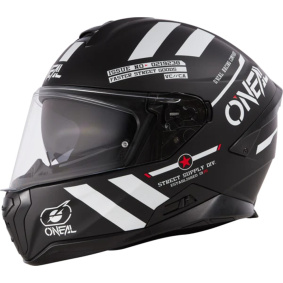 Přilba na silniční moto - O´NEAL Challenger Warhawk - černá / bílá / červená