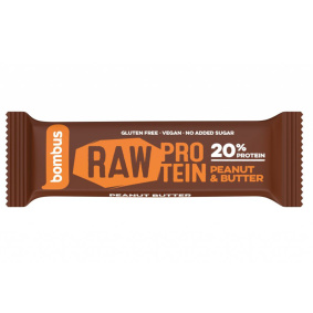 Proteinová tyčinka - BOMBUS Raw Protein 20% 50g - arašídové máslo