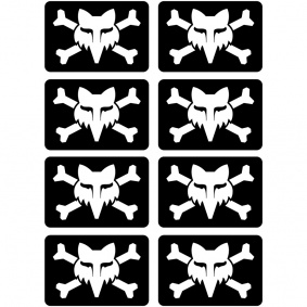 Samolepka - FOX Victory Logo Sticker Pack - Black