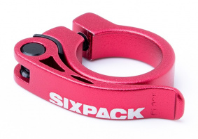 Sedlová spona - SIXPACK Menace 31,8 mm -  červená