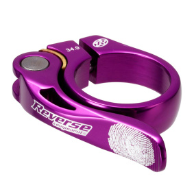 Sedlová spona - REVERSE Long Life QR 34,9mm - Fialová