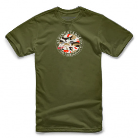 Triko - ALPINESTARS Dot Camo - Military Green