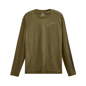 Triko - ALPINESTARS Pursue Performance LS Tee - Military Green