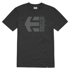 Triko - ETNIES Corp Combo Tee - Black/Grey/White
