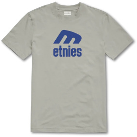 Triko - ETNIES Icon E Tee - Tan / Blue