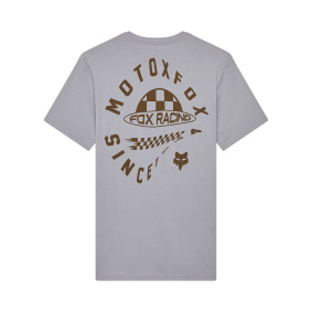 Triko - FOX Planet Moto Premium Tee 2025 - Steel grey