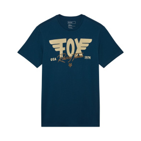 Triko - FOX Winged Ss Prem Tee 2025 - Twilight Blue