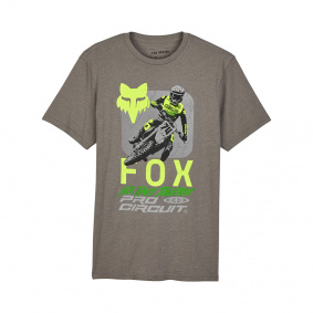 Triko - FOX x Pro Circuit Ss Prem Tee 2024 - Heather Graphite Grey