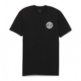 Triko - VANS Warped Checkerboard Logo SS - Black