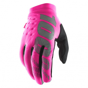Zateplené rukavice - 100% Brisker - Neon Pink