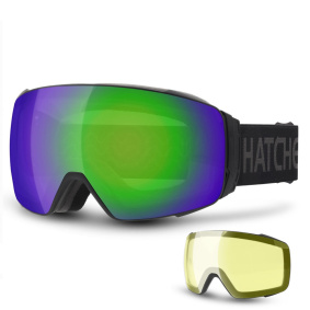 Zimní brýle - HATCHEY Snipe - Black / Grey Full Revo Green